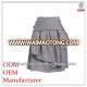 Designer clothing manufacturers in china ladies a-lined pleated grey wrap skirt