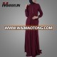 Latest Daily Design Abir Front Zipper Abaya Wine Color Jalabiya Islamic Clothing Muslim Maxi Dress