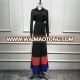 Latest design black kimono abaya turkish style maxi skirt