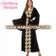 1665# Clothing importers open front abaya arabic girls clothes dubai nida fabric black abaya with embroidery