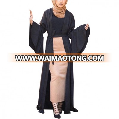 Fashion big sleeves abaya cardigan kimono muslim women daily wearing dress