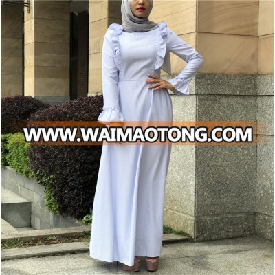 Newest summer kimono ladies stripe muslim maxi skirt