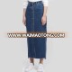 2018 Newest modern women long jeans skirt matchable fashion denim skirts